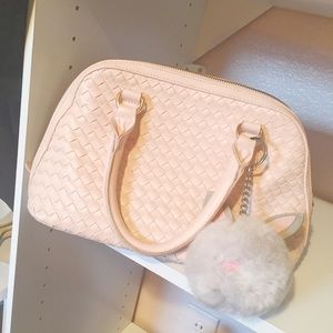 Pink bag with bunny Pom Pom